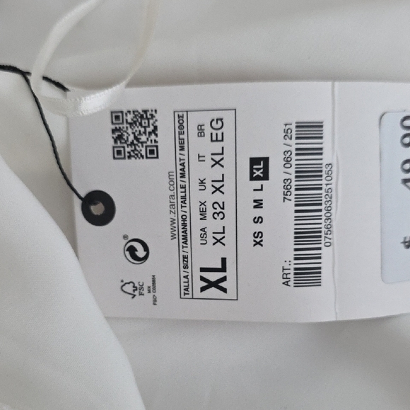 Zara Cream Button Down Shirt - Picture 8 of 8